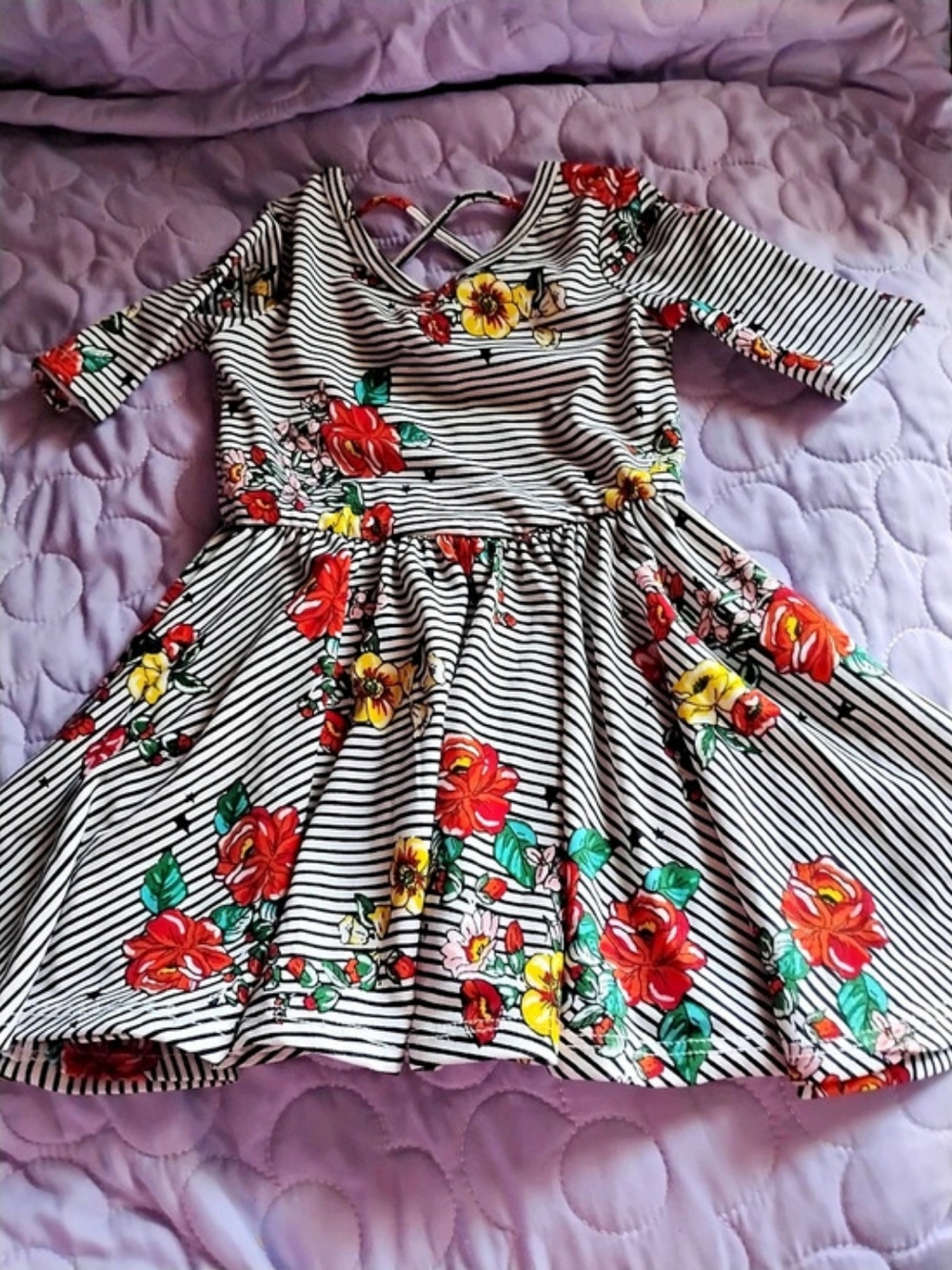 Dot Dot Smile Girls Floral Dress Size 12/24 Months Like New